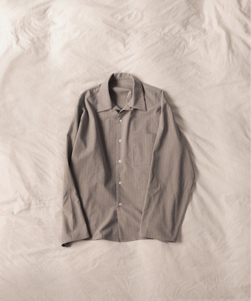 ジャケット・アウター Cotton pajama shirt jacket pinstripe pajama shirt jacket/ ピンストライプパジャマシャツ