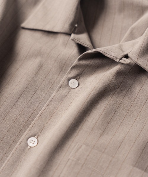 セール】pinstripe pajama shirt jacket/ ピンストライプパジャマ