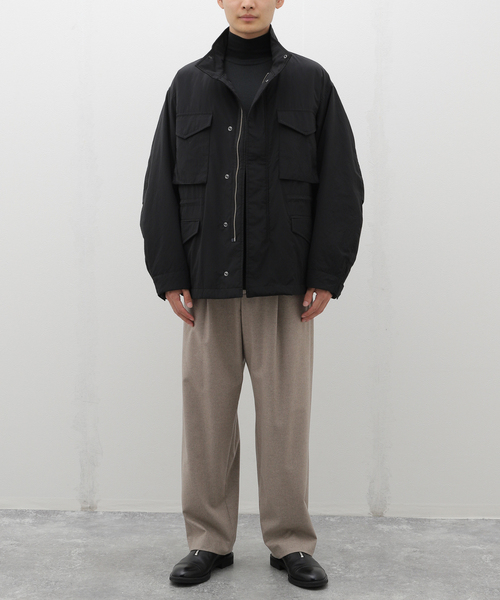 ATON(エイトン)の「ATON(エイトン) TECHNO COTTON PADDED M-65 JACKET JKAGCW0901(その他アウター・メンズ・ブラック・4/6)」の16枚目の写真