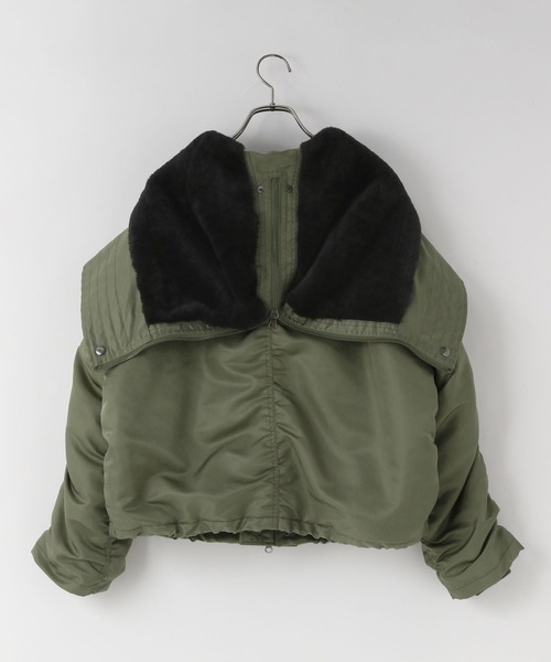 yuw（ユウ）の「Ｎ－２Ｂ　150967（ダウンジャケット/コート・レディース・カーキ/ブラック・FREE）」の16枚目の写真