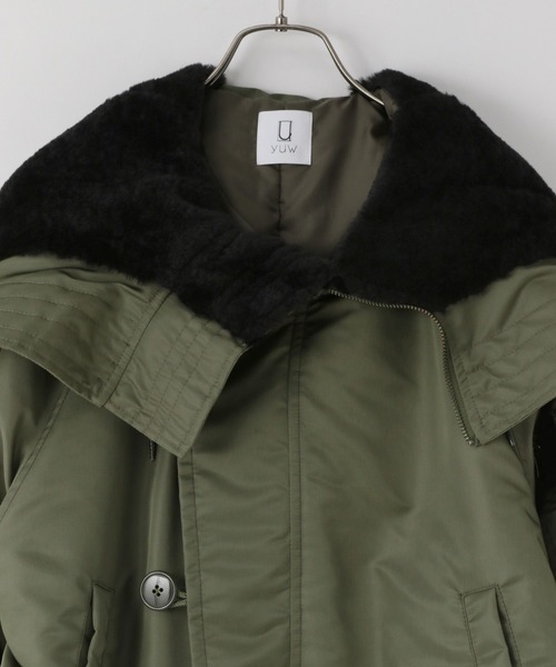 yuw（ユウ）の「Ｎ－２Ｂ　150967（ダウンジャケット/コート・レディース・カーキ/ブラック・FREE）」の17枚目の写真