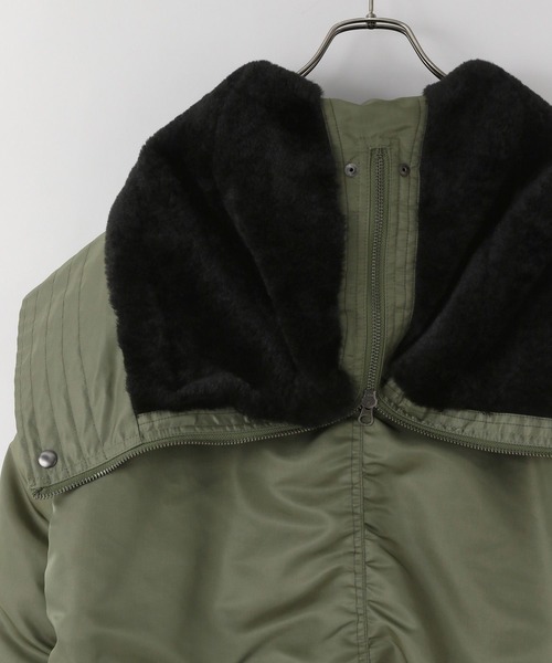 yuw（ユウ）の「Ｎ－２Ｂ　150967（ダウンジャケット/コート・レディース・カーキ/ブラック・FREE）」の21枚目の写真