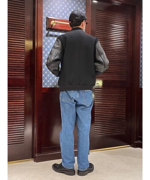 ウール/カウレザー バーシティジャケット（ブルゾン）｜BROOKS