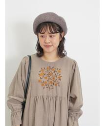 Samansa Mos2 | 【マカベアリス×Samansa Mos2】【S/Mサイズ】果物柄刺繍ワンピ(ワンピース)