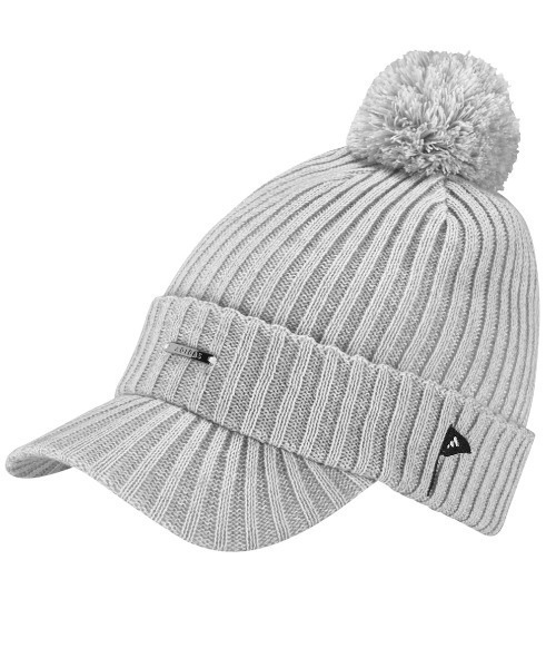 adidas（アディダス）の「アディダス adidas COLD.RDY プレートロゴ バイザーニットキャップ（ニットキャップ/ビーニー・レディース・ホワイト/ブラック・FREE）」の2枚目の写真