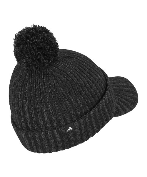 adidas（アディダス）の「アディダス adidas COLD.RDY プレートロゴ バイザーニットキャップ（ニットキャップ/ビーニー・レディース・ホワイト/ブラック・FREE）」の3枚目の写真