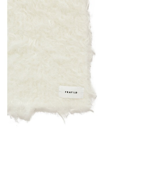 FRAY I.D（フレイアイディー）の「シャギーロングマフラー（マフラー・レディース・グリーン/ホワイト・FREE）」の5枚目の写真