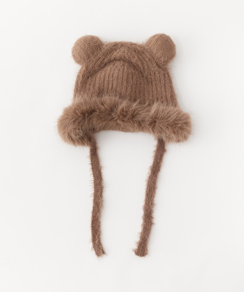 ambush SS23 teddy beanie ニット帽 テディ 耳付き セール】Bear Look Knit cap / クマ耳 ファー付きニット帽