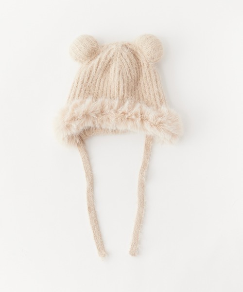 Darich♥クマ耳ニット帽♥ Bear Look Knit cap / クマ耳 ファー付きニット帽（ニットキャップ