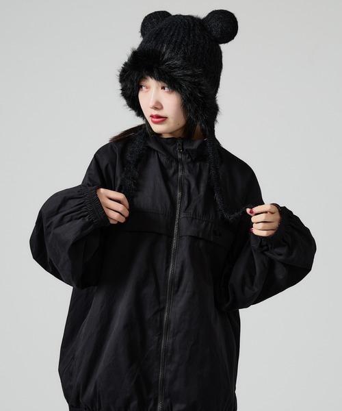 セール】Bear Look Knit cap / クマ耳 ファー付きニット帽