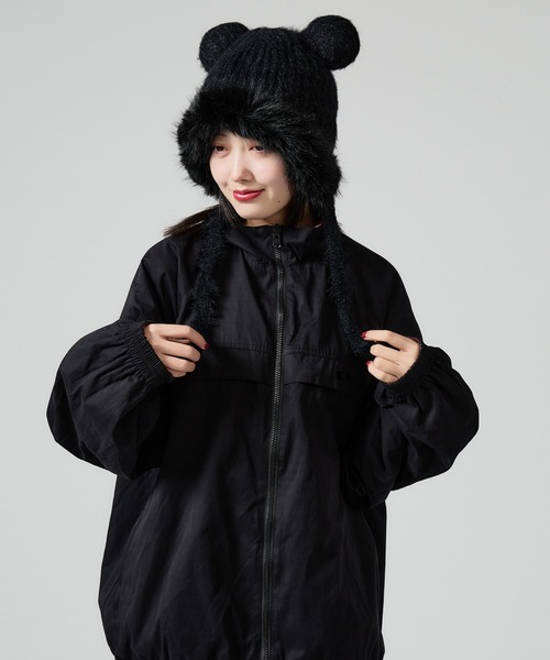 Bear Look Knit cap / クマ耳 ファー付きニット帽（ニット
