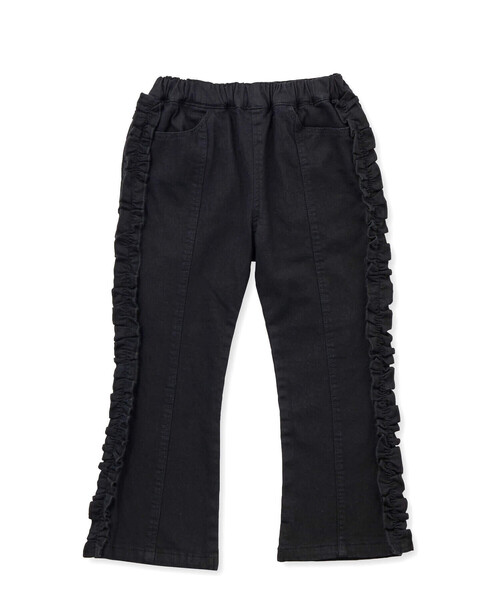 SLAP SLIP（スラップスリップ）の「裏起毛デニムツイルサイドフリルラインパンツ(80~140cm)（デニムパンツ・キッズ・ブラック/ブルー・90cm/100cm/130cm/140cm/80ｃｍ/110cm/120cm）」の7枚目の写真