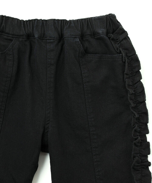 SLAP SLIP（スラップスリップ）の「裏起毛デニムツイルサイドフリルラインパンツ(80~140cm)（デニムパンツ・キッズ・ブラック/ブルー・90cm/100cm/130cm/140cm/80ｃｍ/110cm/120cm）」の9枚目の写真