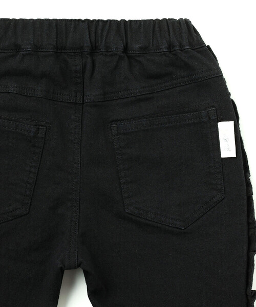 SLAP SLIP（スラップスリップ）の「裏起毛デニムツイルサイドフリルラインパンツ(80~140cm)（デニムパンツ・キッズ・ブラック/ブルー・90cm/100cm/130cm/140cm/80ｃｍ/110cm/120cm）」の10枚目の写真