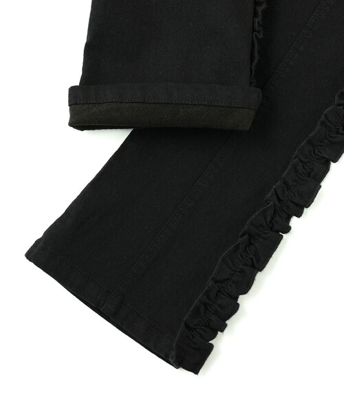 SLAP SLIP（スラップスリップ）の「裏起毛デニムツイルサイドフリルラインパンツ(80~140cm)（デニムパンツ・キッズ・ブラック/ブルー・90cm/100cm/130cm/140cm/80ｃｍ/110cm/120cm）」の12枚目の写真