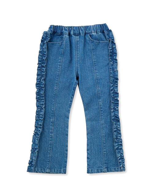 SLAP SLIP（スラップスリップ）の「裏起毛デニムツイルサイドフリルラインパンツ(80~140cm)（デニムパンツ・キッズ・ブラック/ブルー・90cm/100cm/130cm/140cm/80ｃｍ/110cm/120cm）」の13枚目の写真