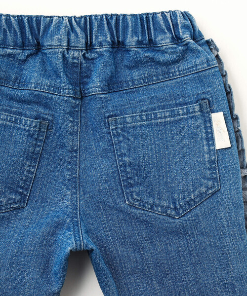 SLAP SLIP（スラップスリップ）の「裏起毛デニムツイルサイドフリルラインパンツ(80~140cm)（デニムパンツ・キッズ・ブラック/ブルー・90cm/100cm/130cm/140cm/80ｃｍ/110cm/120cm）」の16枚目の写真
