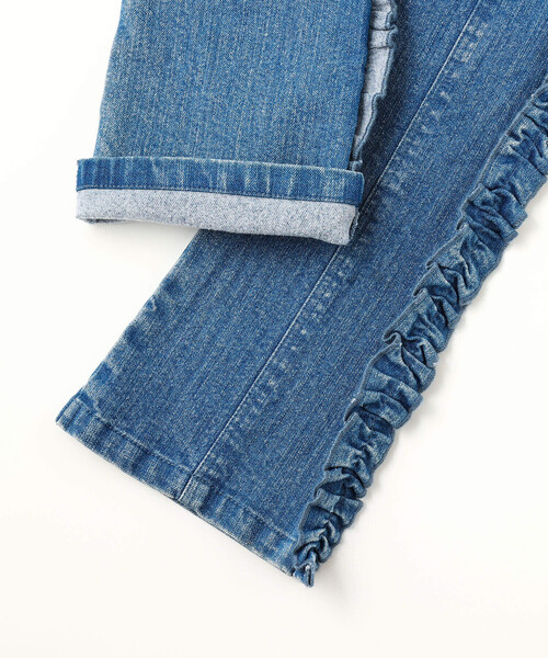 SLAP SLIP（スラップスリップ）の「裏起毛デニムツイルサイドフリルラインパンツ(80~140cm)（デニムパンツ・キッズ・ブラック/ブルー・90cm/100cm/130cm/140cm/80ｃｍ/110cm/120cm）」の18枚目の写真