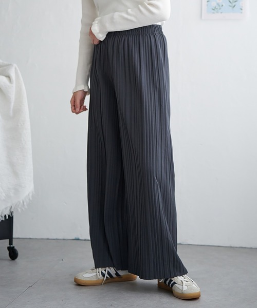 VENCEEXCHANGE（ヴァンスエクスチェンジ）の「カットツイルボックスプリーツパンツ（その他パンツ・レディース・ブラウン/ベージュ/ブラック/ネイビー/チャコール/モカ/その他1/その他2・FREE）」の12枚目の写真