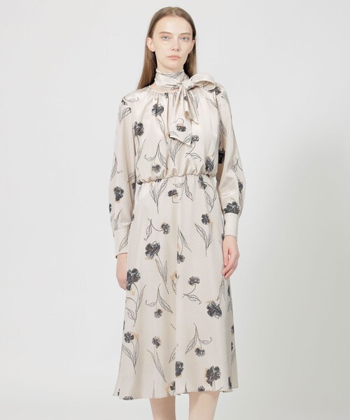 【セール】カラーシャドウフィオーレプリント フレアドレス（ワンピース）｜EPOCA（エポカ）