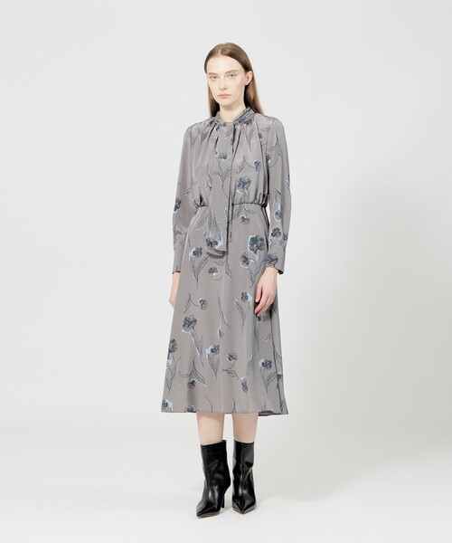 【セール】カラーシャドウフィオーレプリント フレアドレス（ワンピース）｜EPOCA（エポカ）