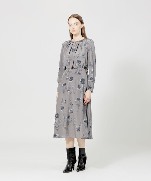 【セール】カラーシャドウフィオーレプリント フレアドレス（ワンピース）｜EPOCA（エポカ）