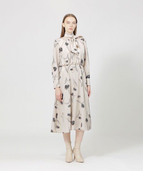 【セール】カラーシャドウフィオーレプリント フレアドレス（ワンピース）｜EPOCA（エポカ）