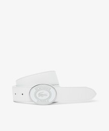 【新品】LACOSTE レザー ベルト ホワイト LACOSTE｜ラコステのベルト（ホワイト/白色系・レザー・本革