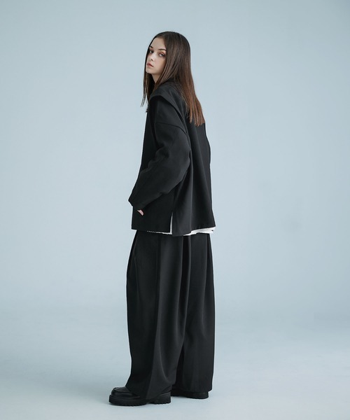 STARTEXCEEDEND スラックスレッグスーツパンツレトロ落ち感 RELAX TAPERED】【秋冬】1釦シングルテーパードパンツスーツ