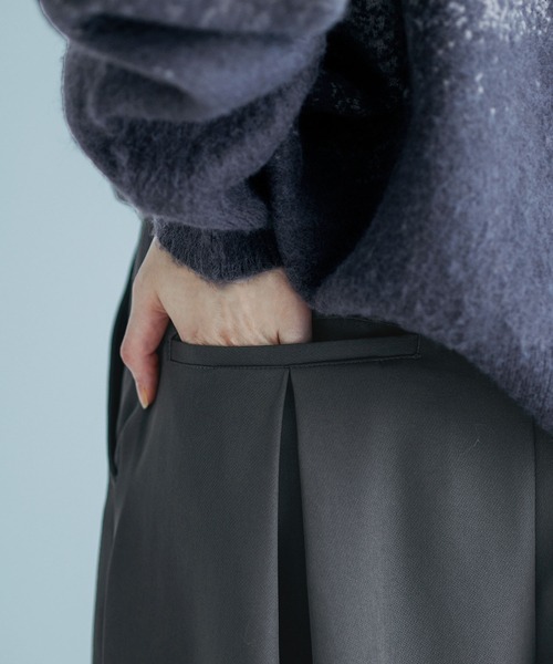 SOCCE（ソーシー）の「ルーズシルエットディープタックスラックス（スラックス・メンズ・ブラック/チャコール・XL/L/M/S）」の8枚目の写真
