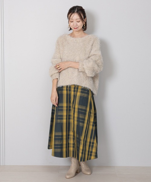 バーバリーチェック　スカート　フレア　新品　未使用 mimigrant スカート エミリー マキシ丈マーメイドフレアスカート