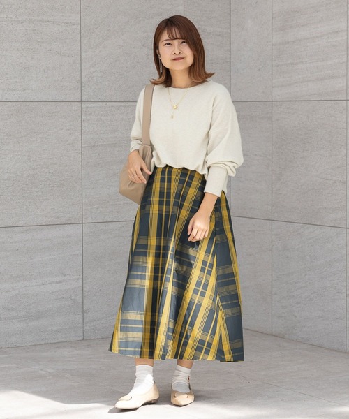 セール】チェック柄フレアスカート/250597（スカート）｜Elura