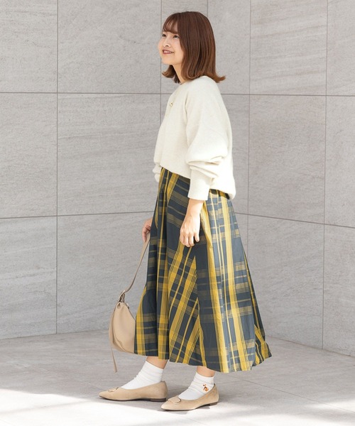 セール】チェック柄フレアスカート/250597（スカート）｜Elura