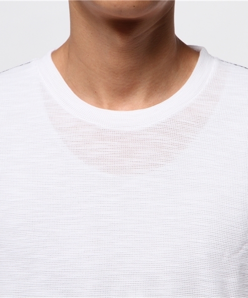 VENCEEXCHANGE（ヴァンスエクスチェンジ）の「畦スラブロング丈Tシャツ（Tシャツ/カットソー・メンズ・ブラック/オフホワイト・MEDIUM/LARGE）」の5枚目の写真