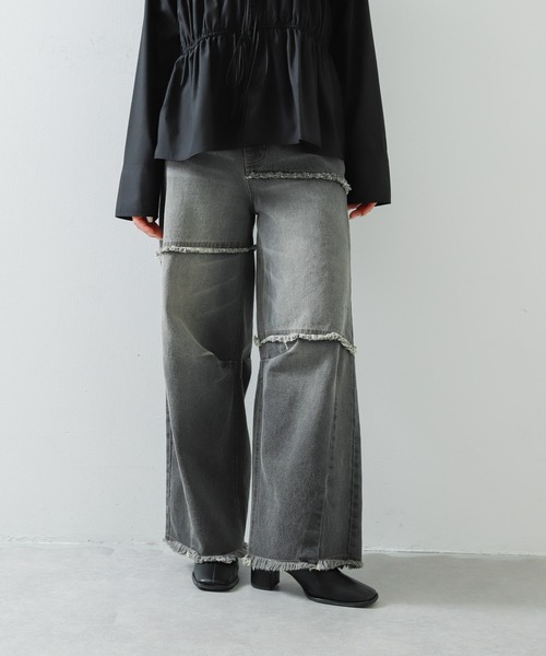 urban research バキーデニム 540114 BlackZon Smyter DB - Green