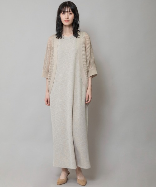 Munich(ミューニック)の「針抜き編みニットルーズボレロ(カーディガン/ボレロ・レディース・ネイビー/グリーン/グレイッシュベージュ・FREE)」の22枚目の写真