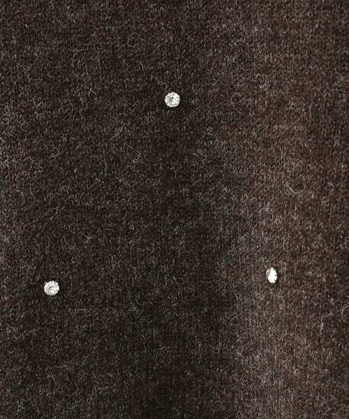 DRESKIP(ドレスキップ)の「◆【S-LL】上品でフェミニン 大人のための ふわふわビジュー付ニット(ニット/セーター・レディース・ダークブラウン/チャコールグレー/ライトブルー/オフホワイト・01/02/03/04)」の12枚目の写真