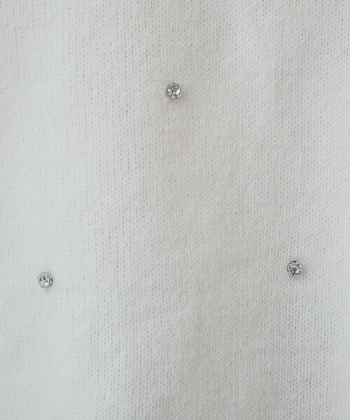 DRESKIP(ドレスキップ)の「◆【S-LL】上品でフェミニン 大人のための ふわふわビジュー付ニット(ニット/セーター・レディース・ダークブラウン/チャコールグレー/ライトブルー/オフホワイト・01/02/03/04)」の16枚目の写真