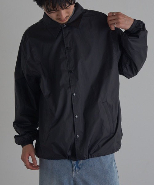 MAISON CLUB(メゾンクラブ)の「【MAISON CLUB】US Coach Jacket ウインドブレーカー 裏生地あり(ナイロンジャケット・メンズ・ブラック/ネイビー/グレー・XL/M/L/2XL)」の12枚目の写真