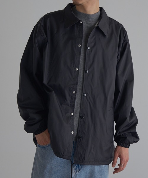 MAISON CLUB(メゾンクラブ)の「【MAISON CLUB】US Coach Jacket ウインドブレーカー 裏生地あり(ナイロンジャケット・メンズ・ブラック/ネイビー/グレー・XL/M/L/2XL)」の10枚目の写真