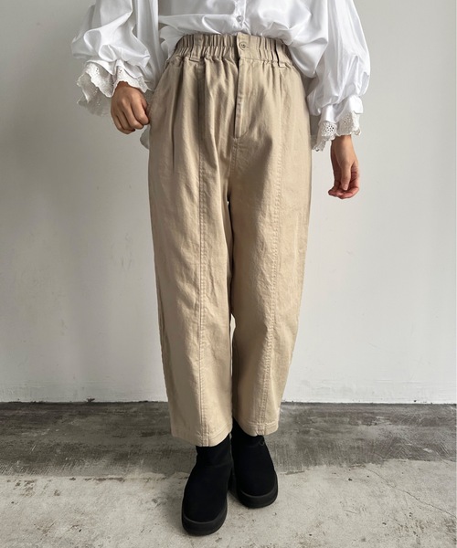 vent blanc(ヴァンブラン)の「vent blanc / ヴァンブラン コクーンパンツ ウエストゴム ワイドパンツ(その他パンツ・レディース・ブルー/ベージュ・FREE)」の2枚目の写真