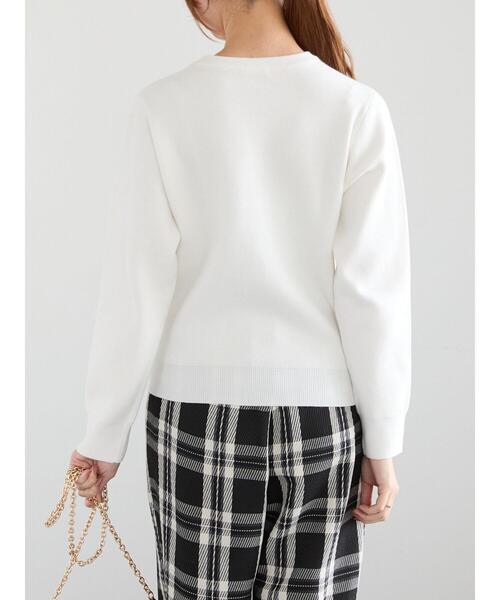 Te chichi（テチチ）の「Rejoui刺繍ロゴニットプルオーバー（ニット/セーター・レディース・チャコールグレー/オフホワイト・F）」の14枚目の写真