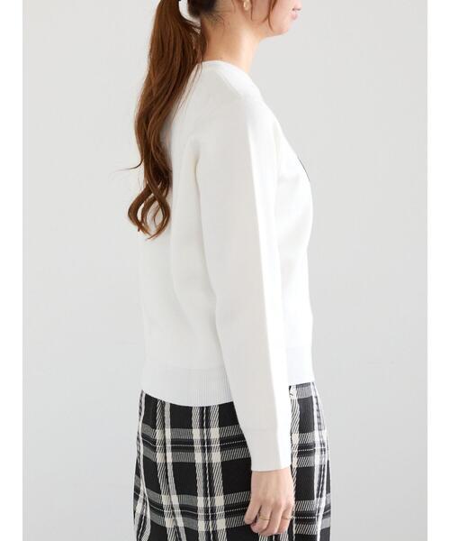 Te chichi（テチチ）の「Rejoui刺繍ロゴニットプルオーバー（ニット/セーター・レディース・チャコールグレー/オフホワイト・F）」の13枚目の写真