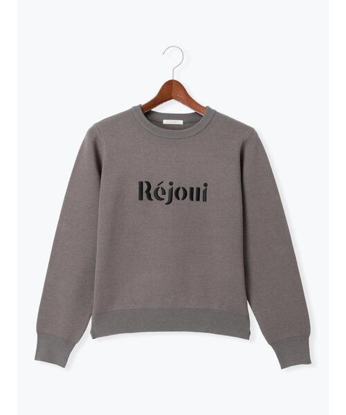 Te chichi（テチチ）の「Rejoui刺繍ロゴニットプルオーバー（ニット/セーター・レディース・チャコールグレー/オフホワイト・F）」の9枚目の写真