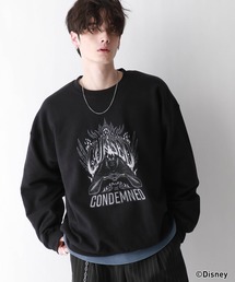 【Disney/ディズニー】別注/ヴィランズプリント裏起毛クルーネックスウェット