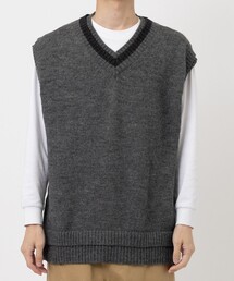 Name.（ネーム）の「【Name.】FAKE RAYERED TILDEN KNIT VEST（ベスト）」