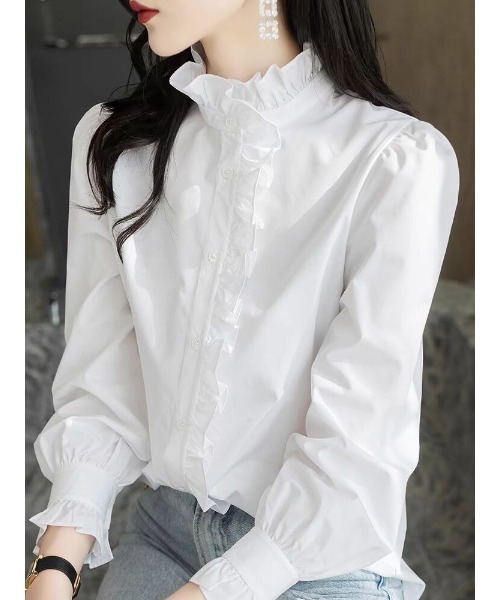 フリルシャツ（シャツ/ブラウス）｜riruriru（リルリル）