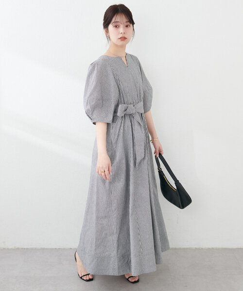 natural couture(ナチュラルクチュール)の「ランタンスリーブワンピース(ワンピース・レディース・その他1/ブルー/インディゴブルー/アイボリー/ドット・LARGE/MEDIUM)」の22枚目の写真