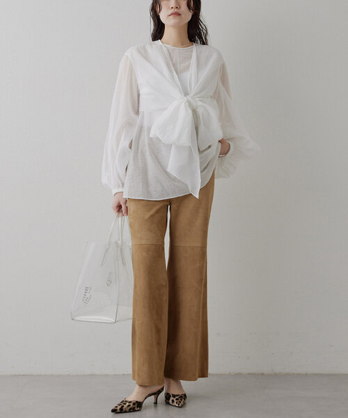 Whim Gazette(ウィムガゼット)の「スエードパンツ(その他パンツ・レディース・キャメル・FREE)」の9枚目の写真