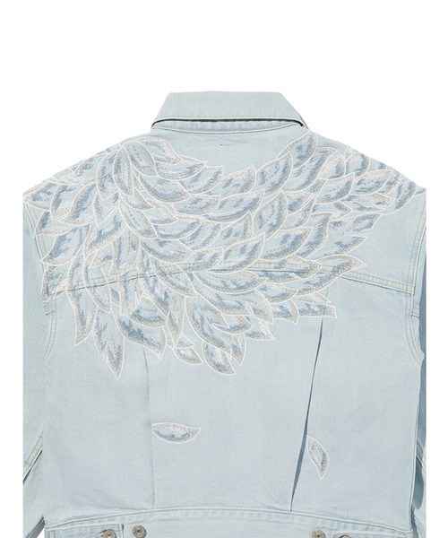 Levi's（リーバイス）の「Levi's/リーバイス BLUETAB(TM) BLISS トラッカージャケット ライトインディゴ（デニムジャケット・レディース・インディゴブルー・XS/S/M）」の8枚目の写真